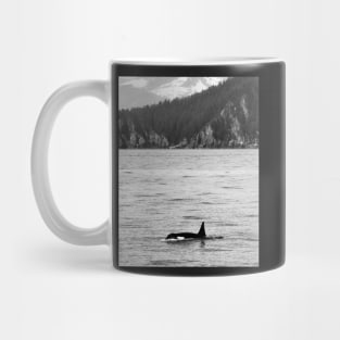 Orca and Snow-Capped Mountains at Resurrection Bay in Alaska Mug